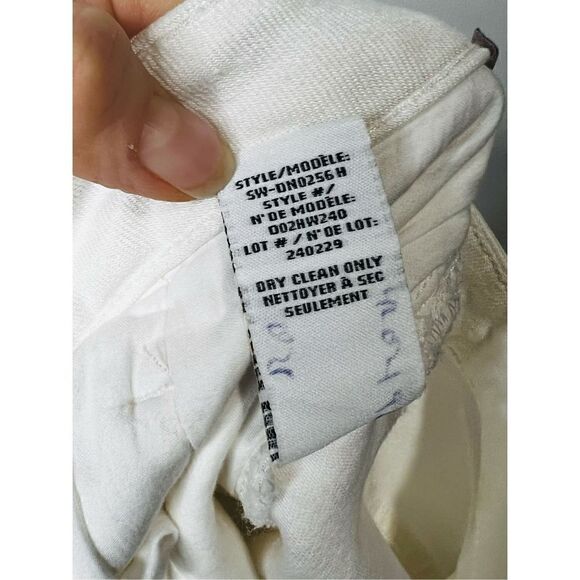 Helmut Lang White Crop Boyfriend Jeans Raw Hem - Picture 12 of 13